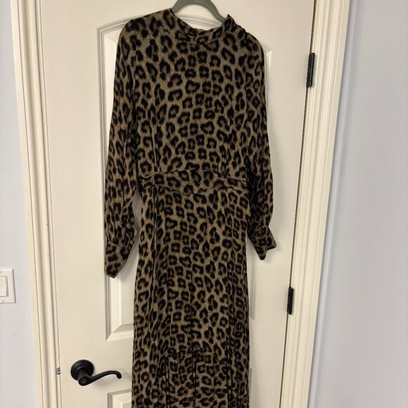 ba&sh Fara leopard-pint midi dress - Picture 3 of 4